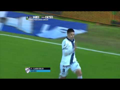Gol de Bieler. Quilmes 2 - San Martín 0. Fecha 27. Primera División 2015. FPT.