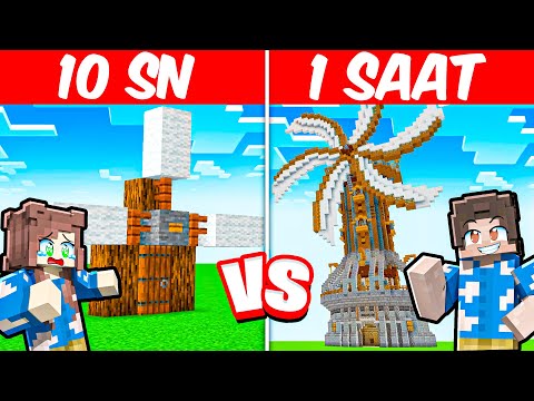 Minecraft 10 SN VS 1 SAAT YAPI KAPIŞMASINI TROLLEDİM 😂