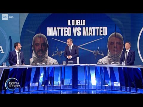 Il confronto tra Renzi e Salvini - Porta a porta 15/10/2019