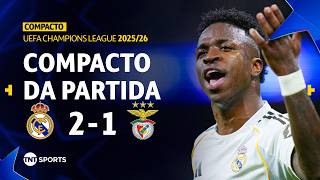 REAL MADRID 2X1 BENFICA | COMPACTO DA PARTIDA | MATA-MATA | CHAMPIONS LEAGUE 2025/26