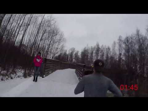 Parkrun Örebro 2018-12-22 - 5 km (Löparperspektiv, 2x)