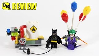 YouTube thumbnail: LEGO BATMAN MOVIE THE JOKER BALLOON ESCAPE 70900 SET REVIEW
