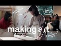 artist studio vlog ★ starting a new painting, new years reflections & a cozy lil trip