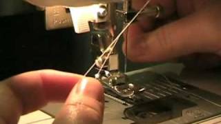 3) Threading the top of the Brother XL2600i sewing machine