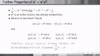 Week3Lecture3: The complex exponential function