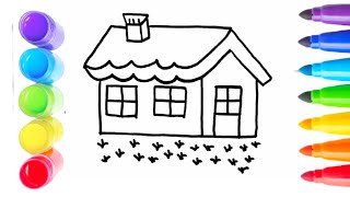 Cute Beautiful little House | Drawing,Painting & Coloring and Toddlers_ Kids