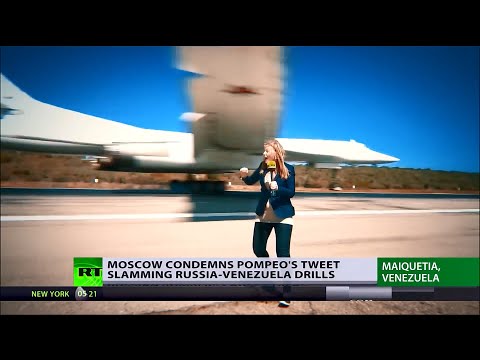 Russian Bomber Tupolev TU-160 Landing in Venezuela - Dangerous Landing
