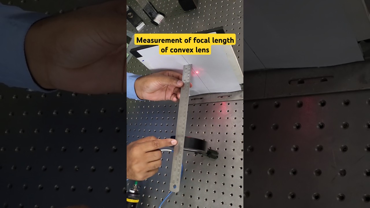 Measurement of focal length of convex lens #experiment #physics #science #shorts #ms #mandalstudy