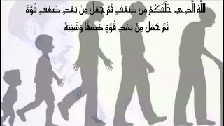 صورة ثم جعل من بعد قوة ضعفا وشيبة