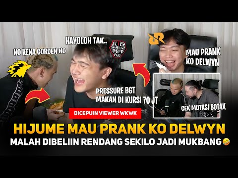 HIJUME MAU PRANK KO DELWYN, MALAH DIBELIIN RENDANG SEKILO JADI MUKBANG RINE, NINO,  & HIJUME 🤣