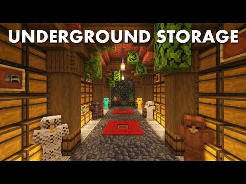 Secret Underground Gold Storage Room - Minecraft Tutorial