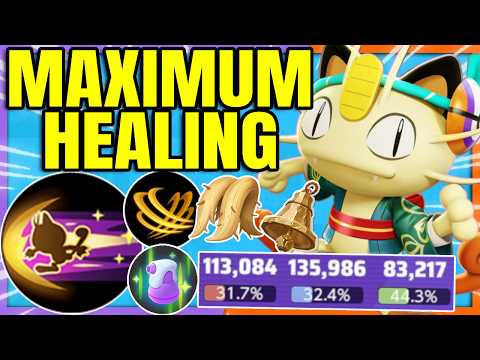 This MAXIMUM HEALING BUILD on ASSURANCE MEOWTH is hilarious | Pokemon Unite