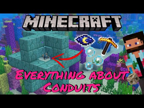 Everything About the Conduit in Minecraft - How to Craft and Activate Conduits Survival Bedrock 1.20