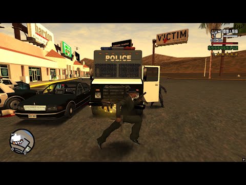 GTA San Andreas - Las Venturas Police Station Rampage +Six Star Escape