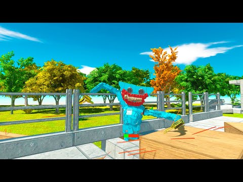 Huggy Wuggy & Kissy Missy DEATH RUN  Animal Revolt Battle Simulator