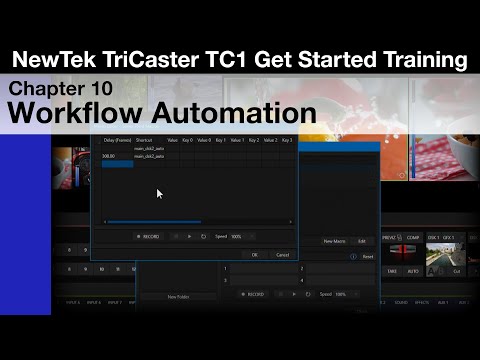 TriCaster TC1 Get Started Training Chapter 10 - Workflow Automation