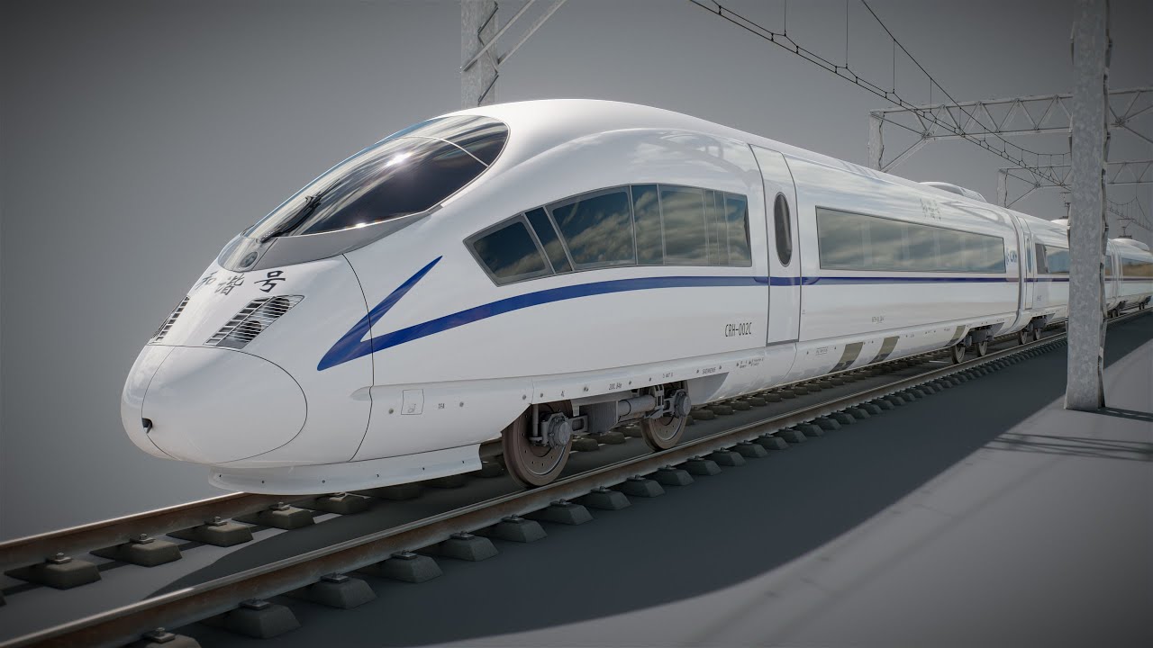 Treno Alta Velocit&agrave; Velaro Cinese CRH3 Modello 3D