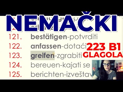 NEMAČKI B! - 223 ESENCIJALNA GLAGOLA - GLAGOLI BEZ KOJIH SE NE MOŽE POLOŽITI ISPIT ZA NIVO B1