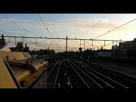 Cab ride train; Roermond; omlopen loc (Sittard-zijde) (20191106; 10x versneld)