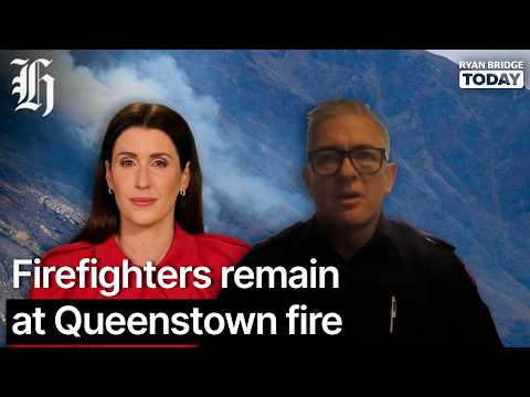 Thumbnail for Firefighters remain at Queenstown fire with overnight rain bringing hope | Ryan Bridge TODAY