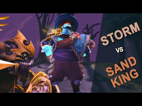 Storm Spirit vs Sand King - Can it Work? | 7.29c Raw Gameplay | Dota 2