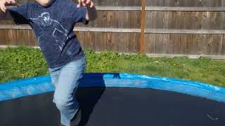 Trampoline Jumping (watch till end) VOMIT ALERT