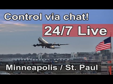 24/7 MSP Webcam - Minneapolis / St. Paul Airport - You Control The Cams!