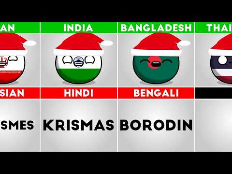 How to Say "CHRISTMAS!" in Different Languages 🎄 _ #countryballs
