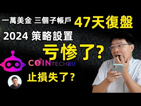 AI交易機器人虧損分析！CoinTech2U測試47天回顧 一萬美金CoinTech2U高頻量化加密貨幣交易機器人