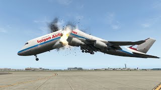 B747 Almost Break Into Pieces After Terrible Landing