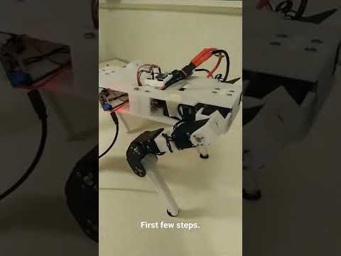 Robot Dog is learning how to walk - ROS 2 Robot
