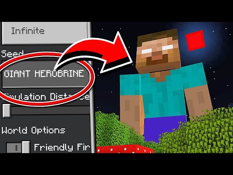 Do NOT Play on the GIANT HEROBRINE SEED in Minecraft... (Scary Minecraft Myths)