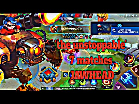 #jawheadgameplay #MLBB the UNSTOPPABLE JAWHEAD with 7 matches