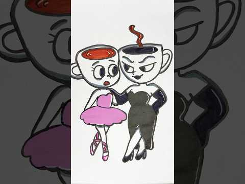 Ballerina 🩰 Cappuccina no no no Espresso ma'am 🚬! acrylic painting art 🎨🫟👩‍🎨!! #trending