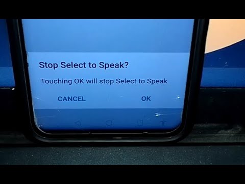 how to turn off select to speak in honor 20i mobile