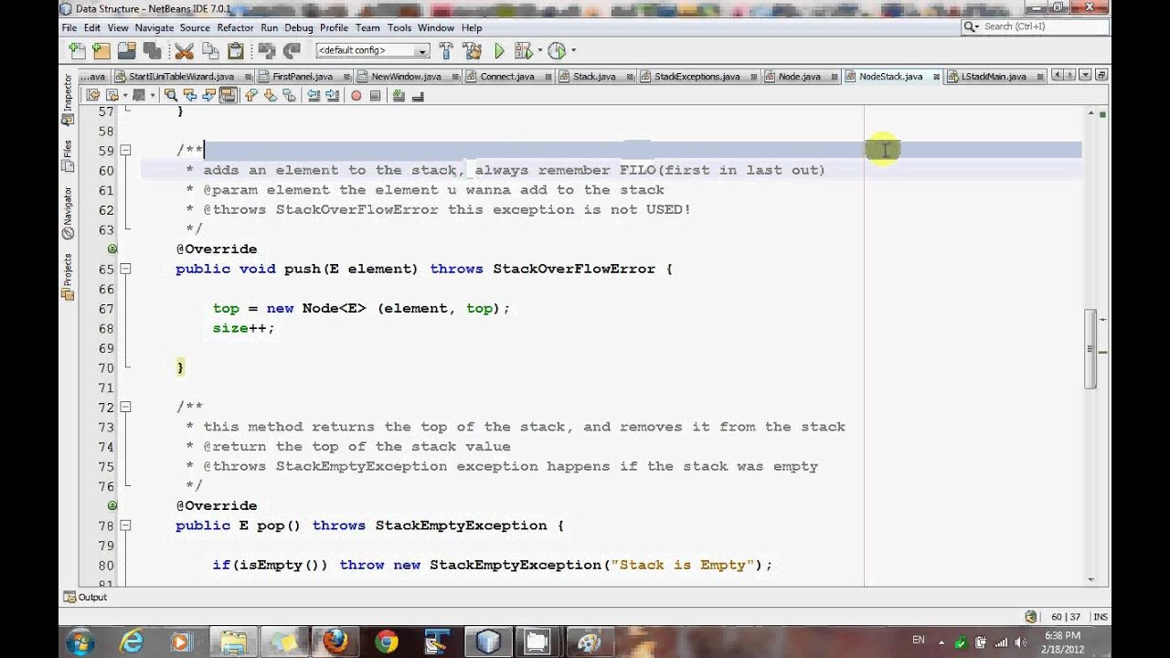 Tut 021   Stack with LinkedList in Java