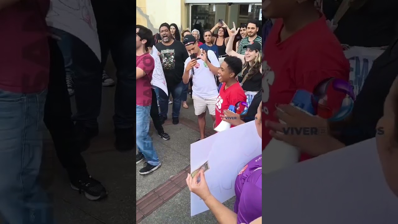 Protestos marcam retirada de homenagem à deputada eleita Eduarda Campopiano em Santos