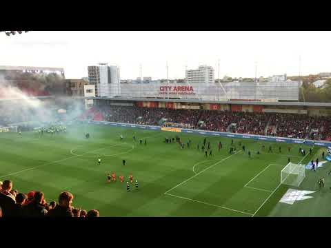 #HOOLIGANS RIOT FIGHT 💪🔥⚔️ #DERBY (2021) Ultras Spartak Trnava 🆚  Ultras Slovan Bratislava (4K)