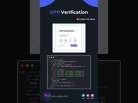 OTP Verification Animation | HTML, CSS, & JavaScript Tutorial#html #css #js #coding #neweffect#tech
