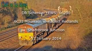 preview picture of video 'EWS 66230 - Mountsorrel-Radlett 11/01/2014'