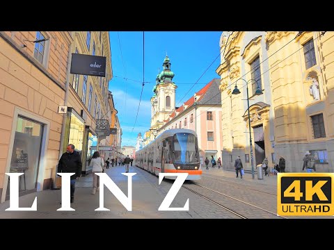 Linz, Austria 🇦🇹 February 2026, Walking Tour 4K UHD 
