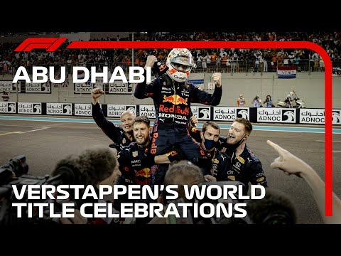 Max Verstappen's World Title Celebrations | 2021 Abu Dhabi Grand Prix