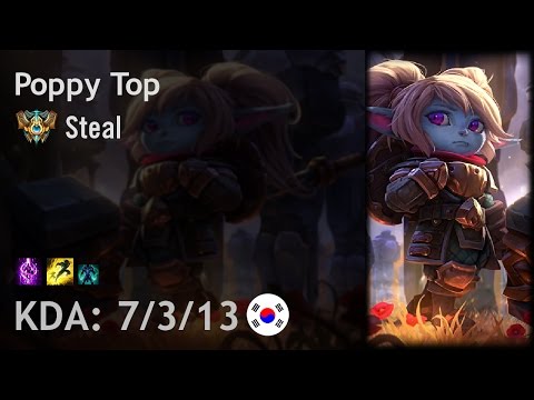 Poppy Top vs Jayce - Steal - KR Challenger Patch 6.21