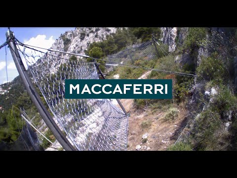 Time-lapse of Maccaferri 5000kJ rockfall protection barrier