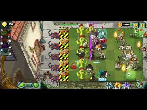 #pvz2 Piñata party with cactus, twin sunflower, chili bean, iceberg lettuce and stallia.