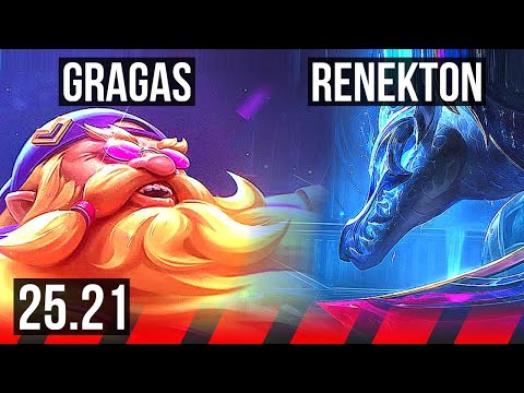 GRAGAS vs RENEKTON (TOP) | 13/2/12, Legendary | EUW Master | 25.21