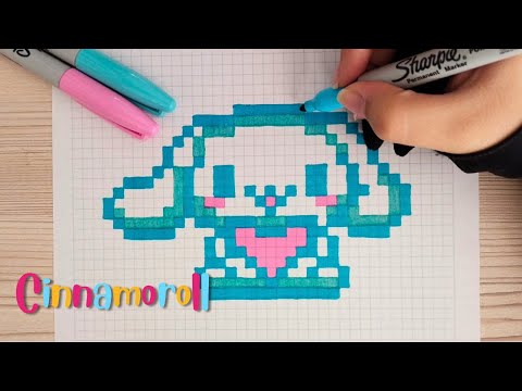 Como dibujar a CINNAMOROL en PIXEL ART – Tutorial paso a paso