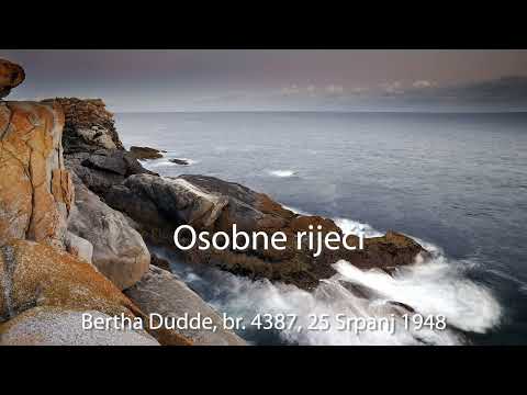 Bertha Dudde br. 4387 Osobne riječi