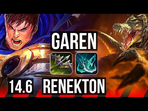 GAREN vs RENEKTON (TOP) | 9 solo kills, 1100+ games | KR Master | 14.6