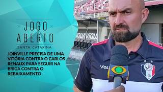 Joinville precisa de uma vitória contra o Carlos Renaux para seguir na briga contra o rebaixamento